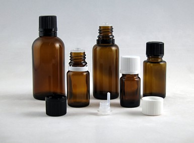 Glass Euro Dropper Bottles - Glass Essential Oil Bottles - Glass Aromatherapy Bottles - Glass Dropper Bottles